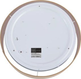 Inteligentna lampa sufitowa beżowa 35 cm z LED i pilotem - Flat Drum