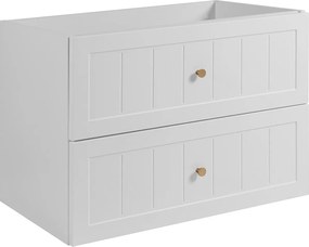 Szafka podumywalkowa w stylu klasycznym, biała, 80 x 57 x 46 cm