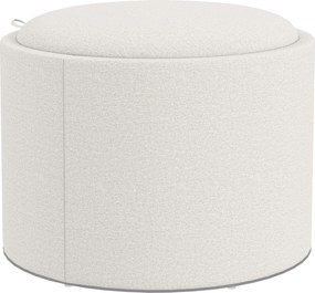 HOMCOM Hoker z miejscem na przechowywanie, w lnu, ukryty schowek, pokrywa odwracalna, 56 cm x 56 cm x 42 cm, kremowy + naturalny