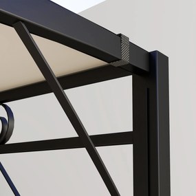 Outsunny Pawilon z Regulowanym Dachem Odporny na Warunki Pogodowe 3 x 2,5 m Kremowy