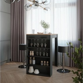 Zestaw stołu barowego złoty dąb power/antracyt 67x100x106 repose