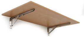 Stół składany na ścianie, 1200 x 600 mm, nośność 30 kg, buk
