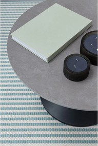 Czarny okrągły stolik z blatem w dekorze marmuru ø 70 cm Joona – Bizzotto