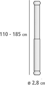 Teleskopowy drążek prysznicowy LUZ, Ø 2,8 cm, 110-185 cm, WENKO