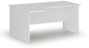 Biurko narożne PRIMO WHITE, 1600 x 1200 mm, lewe, białe