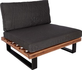 Fotel wypoczynkowy MCW-H54,  brąz, ciemnoszara tapicerka