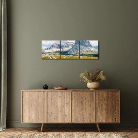 Obraz - Włoskie Dolomity (z zegarem) (90x30 cm)