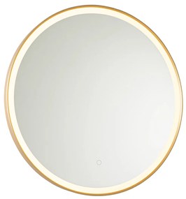 Złote lustro łazienkowe 70 cm zLED idotykowym ściemniaczem - Miral Nowoczesny Oswietlenie wewnetrzne