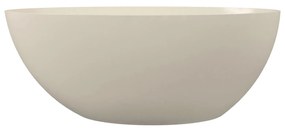 Wanna wolnostojąca owalna beżowa matowa z konglomeratu 160 x 85 cm KALMI BEIGE MATT z przelewem typu SLIM cienki rant