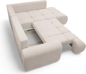 Narożnik Lutario L z funkcją spania prawostronny - beżowa plecionka hydrofobowa Venice 2026