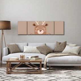 Obraz - Jeleń w koszuli w paski (170x50 cm)