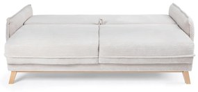 Beżowa sztruksowa rozkładana sofa 218 cm Tori – Bonami Selection