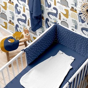Muślinowe prześcieradło dziecięce do łóżeczka z gumką 60x120 cm – Bébé Douceur