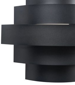 Nowoczesny Kinkiet / Lampa scienna czarny z LED z 3-stopniową regulacją ściemniania - Lines Nowoczesny Oswietlenie wewnetrzne
