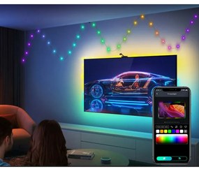Rabalux 77124 zewnętrzny łańcuch świetlny SMART  Biri 10 m, z funkcją timera, pamięcią, 10 m