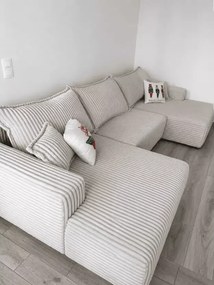 Narożnik Milar U rozkładany – duży narożnik do salonu z funkcją spania i schowkiem na pościel – wygoda i styl w jednym