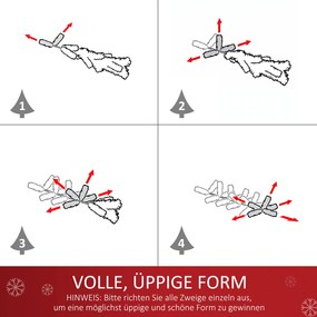 Choinka HOMCOM drzewko świąteczne z jagodami ostrokrzewu, bombkami i lampkami LED, kolor zielony, PVC, ∅20 x 60 cm | Aosom PL