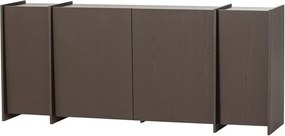Ciemnobrązowa komoda w dekorze jesionu 200x85x44 cm Brock – WOOOD