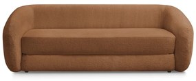 Ceglasta rozkładana sofa z tkaniny szenilowej 228 cm Neyo – Bobochic Paris