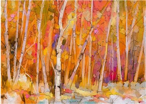 Obraz na szkle - Jesienny las (70x50 cm)