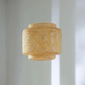 Lampa wisząca LIBY z ażurowym kloszem z bambusa, Ø 40 cm