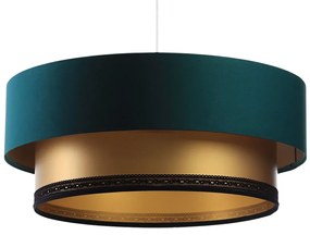 Zielono-złota lampa wisząca glamour nad stół - S423-Brasa