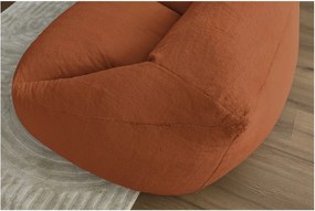 Pomarańczowy worek do siedzenia z imitacji futra Lilibet – Bobochic Paris