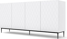 Komoda biały mat + czarna rama F3-G57