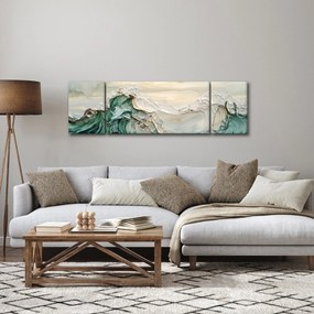 Obraz - 3D abstrakcja morza (170x50 cm)