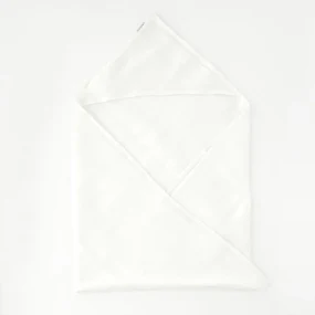 Dziecięcy biały ręcznik z kapturem Linen Tales Waffle, 70x70 cm