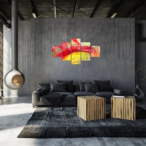 Obraz abstrakcji - malarstwo (125x70 cm)