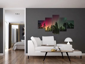 Obraz zorzy polarnej (125x70 cm)