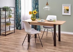 Nowoczesny rozkładany stół Plissee 100-135x60 cm prostokątny z laminowanym blatem i nogami do kuchni