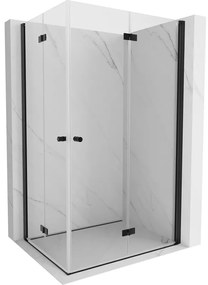 Mexen Mist-F Duo kabina prysznicowa składana prawa 85 x 115 cm, transparent, czarna - 8A6-085L-115P-70-00