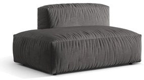 Szary aksamitny moduł sofy (lewostronny) Martina – Micadoni