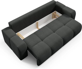 Masseno Sofa DUCA z funkcją spania i pojemnikiem na pościel, Rozkładana sofa - Grafitowy, CURIO 97