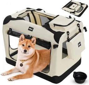 Leopet Box transportowy dla psów, L beżowy