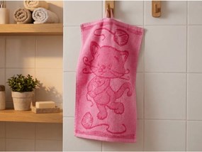 Ręcznik dziecięcy BEBE kot różowy 30x50 cm