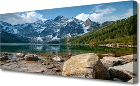 Zdjęcie na płótnie Górska Panorama z Jeziorem