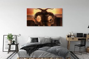 Zdjęcie na płótnie Postać o Zachodzie Słońca