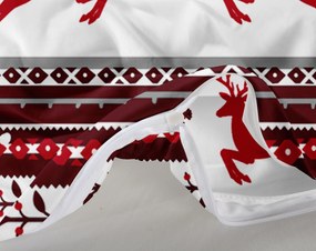 PrzytulneMieszkanie.pl PrzytulneMieszkanie.pl Pościel z mikrofibry  JELEŃ I PŁATEK czerwona