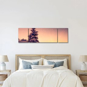 Obraz ośnieżonego drzewa na łące (170x50 cm)