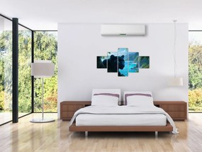 Obraz - Czarny panter w dżungli (125x70 cm)