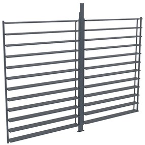 Ścianka do pergoli bioklimatycznej z regulowanym łamaczem światła z antracytowego aluminium - szer. 2,78 x wys. 2,2 m - BOLSENA