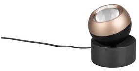 Czarna/w kolorze brązu lampa stołowa LED (wysokość 14 cm) Orbit – Trio Select