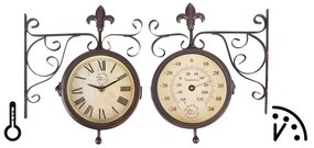 Zegar ścienny z termometrem Esschert Design Rustic