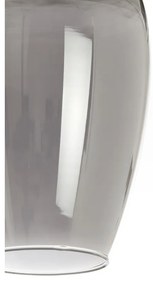 Ciemnoszaro-brązowa lampa wisząca ze szklanym kloszem ø 45 cm Lukaro – Light &amp; Living