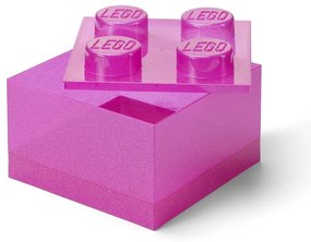 Różowy plastikowy pojemnik dziecięcy 25x25x18 cm – LEGO®