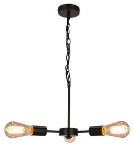 Czarna metalowa lampa wisząca Sparta – Candellux Lighting