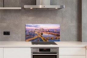 Panel szklany do Kuchni Nocna Panorama Berlina